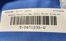 Load image into Gallery viewer, Banana Republic Mens Blue Pima Cotton Fitted Spread Collar Polo Shirt Size XL
