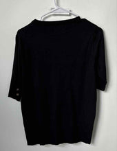 Load image into Gallery viewer, Anne Klein Womens Black Short Sleeve Button Front Cardigan Sweater Size Medium
