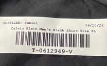 Load image into Gallery viewer, Calvin Klein Mens Black Stretch Regular Fit Wicking Dress Shirt Size XL 17-17.5
