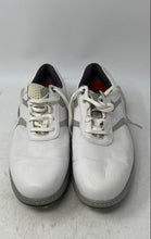 Load image into Gallery viewer, FootJoy Mens Contour Series White Gray Leather Golf Spikes Shoes Size 12M
