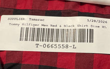 Load image into Gallery viewer, Tommy Hilfiger Mens Red And Black Long Sleeve Point Collar Dress Shirt Size XL
