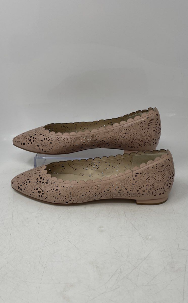 Cole Haan Womens Beige Leather Almond Toe Slip-On Ballet Flats Size 8B