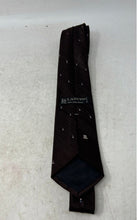 Load image into Gallery viewer, Lanvin Mens Brown Embroidered Geometric Adjustable Formal Pointed Tie
