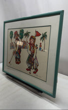 Load image into Gallery viewer, Playing The Golf Game Multicolor Signed Framed Decorative Art Print By Obican
