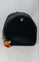 Load image into Gallery viewer, Tommy Hilfiger Womens Black Leather Adjustable Strap Key Chain Dome Backpack
