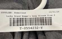 Load image into Gallery viewer, Lucky Brand Womens Gray Long Raglan Sleeve Henley Neck Blouse Top Size S
