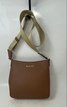 Load image into Gallery viewer, Michael Kors Womens Brown Logo Leather Adjustable Strap Crossbody Purse
