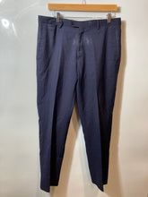 Load image into Gallery viewer, Authentic Roberto Cavalli Mens Blue Straight-Leg Flat Front Dress Pants Size 50
