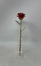 Load image into Gallery viewer, Home Decor Gilded Red Rose Keepsake Gold-Tone Trim With Gift Box
