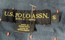 Load image into Gallery viewer, U.S. Polo Assn. Mens Blue Cotton Short Sleeve Collared Button-Up Shirt Size S
