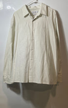 Load image into Gallery viewer, Calvin Klein Mens Ivory Classic Fit Long Sleeve Collared Button-Up Shirt Size L
