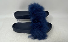 Load image into Gallery viewer, UGG Womens Royale Blue Faux Fur Open Toe Slip-On Slide Sandals Size 6

