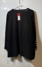 Load image into Gallery viewer, Love Scarlett Womens Black Long Sleeve Open Front Cardigan Sweater Sz 2X W/ Tags
