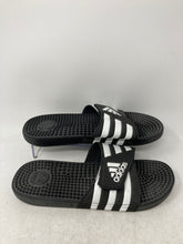 Load image into Gallery viewer, Adidas Mens Adissage F35580 White Black Open Toe Slip-On Slide Sandals Size 10
