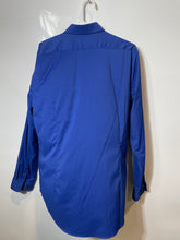 Load image into Gallery viewer, Express Mens Blue Extra Slim Performance Stretch Dress Shirt Size L 16-16.5
