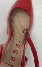 Load image into Gallery viewer, Gianni Bini Womens Red Pointed Toe High Stiletto Ankle Strap Heels Size 10M
