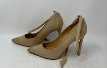 Load image into Gallery viewer, Express Womens Beige Pointed Toe Ankle Tie High Stiletto Pump Heels Size 6

