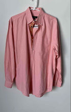 Load image into Gallery viewer, Bobby Jones Mens Orange White Plaid Long Sleeve Collared Dress Shirt Size M
