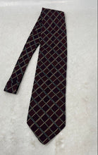 Load image into Gallery viewer, Hugo Boss Mens Dark Red Geometric Print Adjustable Long Formal Designer Tie
