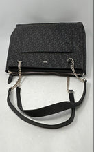 Load image into Gallery viewer, DKNY Womens Black Signature Print Inner Outer Pockets Shoulder Purse
