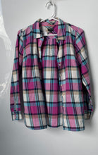 Load image into Gallery viewer, Talbots Womens Multicolor Plaid Spread Collar Long Sleeve Button-Up Shirt Size S

