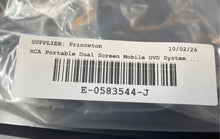 Load image into Gallery viewer, RCA Model DRC79108 Black Portable Dual Screen Mobile DVD Player System Untested
