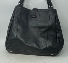 Load image into Gallery viewer, Tignanello Womens Black Leather Inner Pocket Bottom Studs Shoulder Handbag
