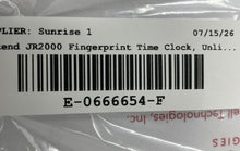 Load image into Gallery viewer, uAttend JR2000 Unlimited Employees Fingerprint Biometric Time Clock Not Tested
