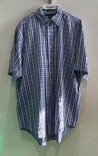 Load image into Gallery viewer, Ralph Lauren Mens Blue Plaid Print Collared Short-Sleeve Button-Up Shirt Size L
