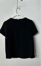 Load image into Gallery viewer, Massimo Dutti Womens Black Short Sleeve Crew Neck Regular Fit Blouse Top Size 2
