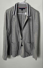 Load image into Gallery viewer, Tommy Hilfiger Womens Gray Heather Long Sleeve Pockets Two-Button Blazer Size XL
