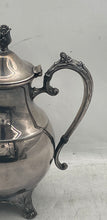 Load image into Gallery viewer, Vintage F.B. Rogers Silver-Tone Ornate Handle Footed Hinged Lid Coffee Teapot
