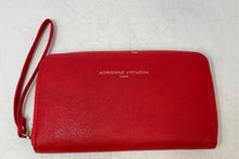 Load image into Gallery viewer, Adrienne Vittadini Studio Womens Red Faux Leather Zip-Around Wristlet Wallet
