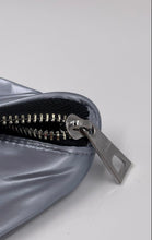 Load image into Gallery viewer, Versace Fragrances Womens Gray Adjustable Strap Front Zipper Belt Bag
