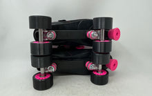 Load image into Gallery viewer, Pacer Unisex GTX-500 Black Pink Lace-Up Adjustable Strap Roller Skates Size 10
