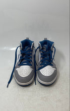 Load image into Gallery viewer, Nike Kids Air Jordan 1 Mid DQ8426-014 Gray White Blue Sneakers Shoes Size 3Y
