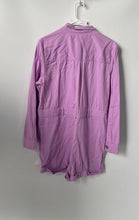 Load image into Gallery viewer, Express x Rocky Barnes Womens Purple Long Sleeve One-Piece Romper Size Medium

