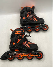 Load image into Gallery viewer, 2PM Sports Unisex Kids Black Adjustable Rollerblades Inline Skate Size 1-4
