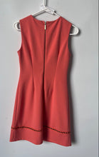 Load image into Gallery viewer, Calvin Klein Womens Orange Sleeveless Back Zip Crew Neck Shift Dress Size 2
