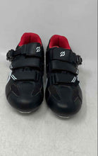 Load image into Gallery viewer, Peloton Womens Black White 3 Bolt Adjustable Strap Cycling Shoes Size 39
