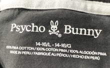 Load image into Gallery viewer, Psycho Bunny Kids Black Short Sleeve Round Neck Pullover T-Shirt Size 14-16
