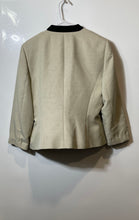 Load image into Gallery viewer, Black Label By Evan-Picone Womens Beige Long Sleeve Open Front Tuxedo Blazer 12
