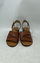 Load image into Gallery viewer, Marc Fisher Womens Brown Leather Open Toe Block Heel Ankle Strap Sandals Size 8M
