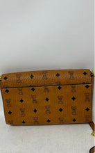 Load image into Gallery viewer, Louie Meini Womens Brown Monogram Faux Leather Chain Strap Flap Crossbody Bag
