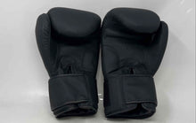 Load image into Gallery viewer, Liberlupus Unisex Black Adjustable Cuff Boxing Training Sparring Gloves 16 Oz
