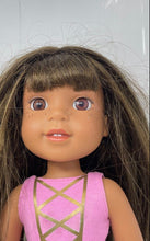 Load image into Gallery viewer, American Girl Brown Hair Pink White Outfit Wellie Wishers Ashlyn Fashion Doll
