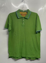 Load image into Gallery viewer, Robert Graham Mens Green Cotton Spread Collar Short Sleeve Polo Shirt Size M
