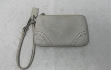 Load image into Gallery viewer, Coach Womens White Charm Detachable Strap Small Wristlet Wallet
