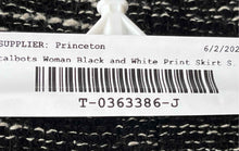 Load image into Gallery viewer, Talbots Womens Black And White Print Back Zipper Straight &amp; Pencil Skirt Size 4P
