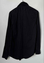 Load image into Gallery viewer, Calvin Klein Mens Black Herringbone Print Cotton Long Sleeve Dress Shirt Size 14
